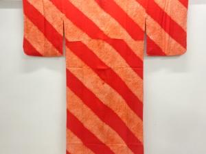 絞り斜め縞模様長襦袢